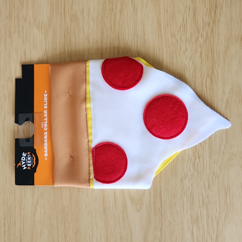 Pizza Collar Slide Dog Bandana Halloween Costume Hyde & EEK! Boutique NWT